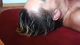 german milf prostitute sandra rims ass with eager tongue licking