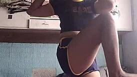 Petite Asian Babe Tight Shorts Workout Fitness Exotic Cute