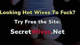 she pulls panties aside for quick doggystyle pounding then begs for his cumshot all over