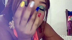 colombiana stays quiet cuz neighbor's spying on her big tits 🔥👀 