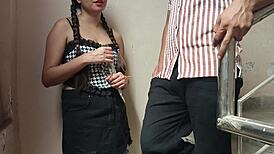 hey tutor 😏 indian college girl sneaks you in for creampie pounding on teachers day tight pussy ride