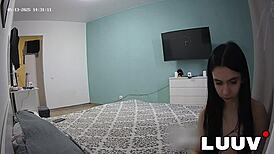 Luuv maids flash skinny bodies bedroom cleaning tease