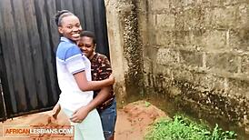 Amateur BBW Ebony BFFs Rip Clothes Strip Tease Lick Scissor Sloppy Pussy Before Tourist Eyes!