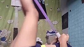 Petite Asian Babe Tight Shorts Workout Fitness Exotic Cute