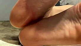 i can't resist showing off my sexy oiled scrunched soles spreading toes