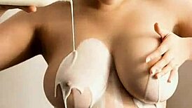 Busty blonde AI goddess teases those massive perfect tits?