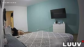 Luuv maids flash skinny bodies bedroom cleaning tease