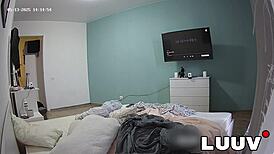 Luuv maids flash skinny bodies bedroom cleaning tease