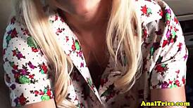 blonde cutie bends over in taxi for public anal pounding after fun 🚗🍑