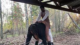 busty milf moans loudly taking big cock orgasm outdoors publicly