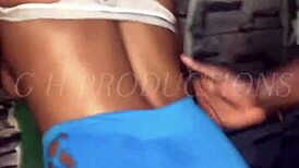 ghetto shorty takes rough dick bent over dripping cum from juicy pussy