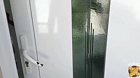 Sublime Blonde Joy Penetrated by Two Cocks in MMF Threesome