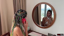 step sis begs bro to fuck again but he calls his friend instead!