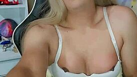 Thick Cum Explodes From Transsexual Mona's Cock