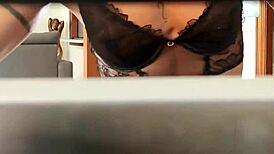 She was faking piano practice but I planned insane cowgirl riding on my monster cock with cum on tits