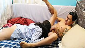 executive secretary slut sucks boss cock and ass for raise 😜🍆