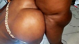 BBW Round Fat Ass Bent Over Stairs for BBC Doggy
