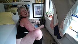 damn, that bbc dildo humiliates her big tits in roleplay