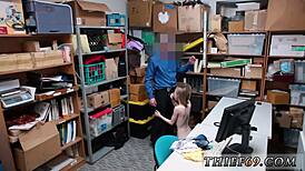 BLONDE PETITE TEEN POUNDED ANAL HARDCODE BY POLICE UNIFORM DILDO RUB!