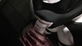 horror porn hits hard on happy halloween with milf's wild creampie screams