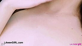 gorgeous brunette model strips sexy body during hot photoshoot interview on sofa