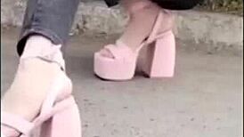 curvy latina milf elza's huge tits bounce sweetly in lingerie