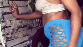 ghetto shorty takes rough dick bent over dripping cum from juicy pussy