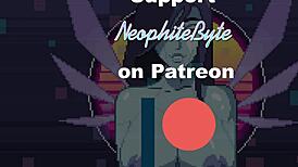 Monster dominates Seris roughly doggystyle in retro cartoon belly game