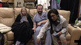 Bratty Jasmine Rose Spreads Hairy Pussy in Cheer Exam