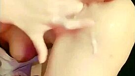waves of squirting ecstasy flood out as she fingers her soaking pussy endlessly