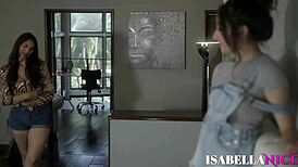 bella roland dives into isabella nice's juicy latina pussy hungrily