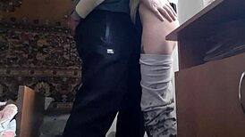 brunette lesbians mix gentle licks with hard spanks