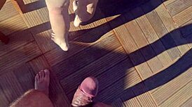 Redhead Hottie Fucked Bareback Doggystyle Oiled in Pool Cum in Mouth Liquid Lunch!