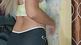 Thick Cum Explodes From Transsexual Mona's Cock