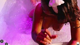 My steamy jacuzzi ffm with ebony Khalessi 69