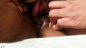 desi girlfriend moans for wet pussy clit licking closeup