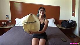 morena gisskat teases with latina tits in hotel casting blowjob handjob interview