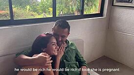 Real Estate Agent Melani Rincon Licks Swinger Couple into Wild Threesome Orgy