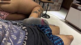 colombian bbw hermanastra sneaks fat cock rides when adults sleep