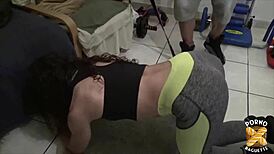 laura's sporty brunette milf body in lingerie screams for hot latina action 🔥