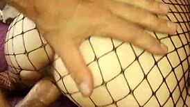 My skinny wife's tight hole opens wide for home anal pounding pov