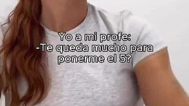 Teen Handjob Squeezes Teacher's Load In School Heat!!