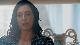 Busty Latin shemale Ariel Demure pops out diamond for 69 oral lick fest