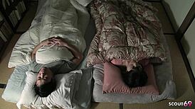 Japanese Step-Sister Sneaks Defloration Fuck While He Sleeps Beside Her!