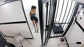 florida beaches bust angel santana catches aria nicole spreading shaved pussy backstage