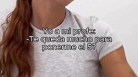 Teen Handjob Squeezes Teacher's Load In School Heat!!