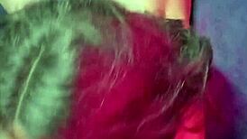 yo petite ebony queen slurps grandpa's thick cock then bends for doggystyle pounding