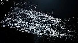 Amateur blonde squirts in kitchen after facial and anal assfucking