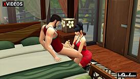 ignored wife sneaks out cheats on husband riding neighbor cock to creampie