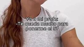 Teen Handjob Squeezes Teacher's Load In School Heat!!